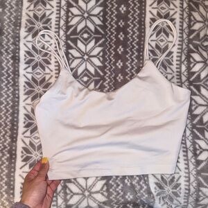 SHEIN White Fitted Crop Camisole Top